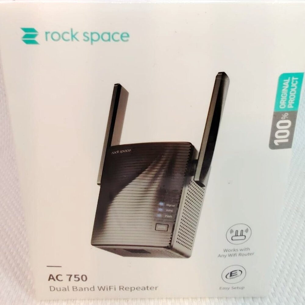Repetidor Rock Space AC 750 de doble banda, nuevo en caja sellada